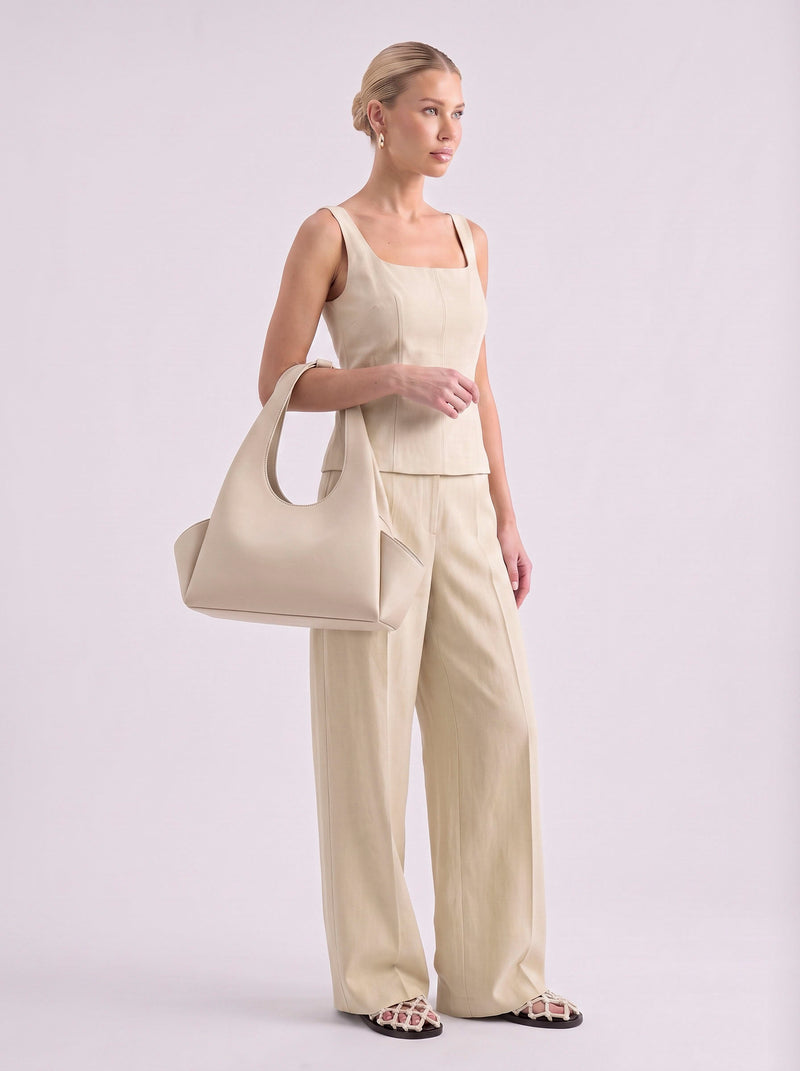 The Arco Satchel ( Beige )