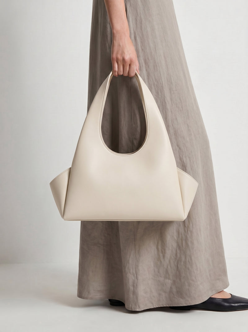 The Arco Satchel ( Beige )